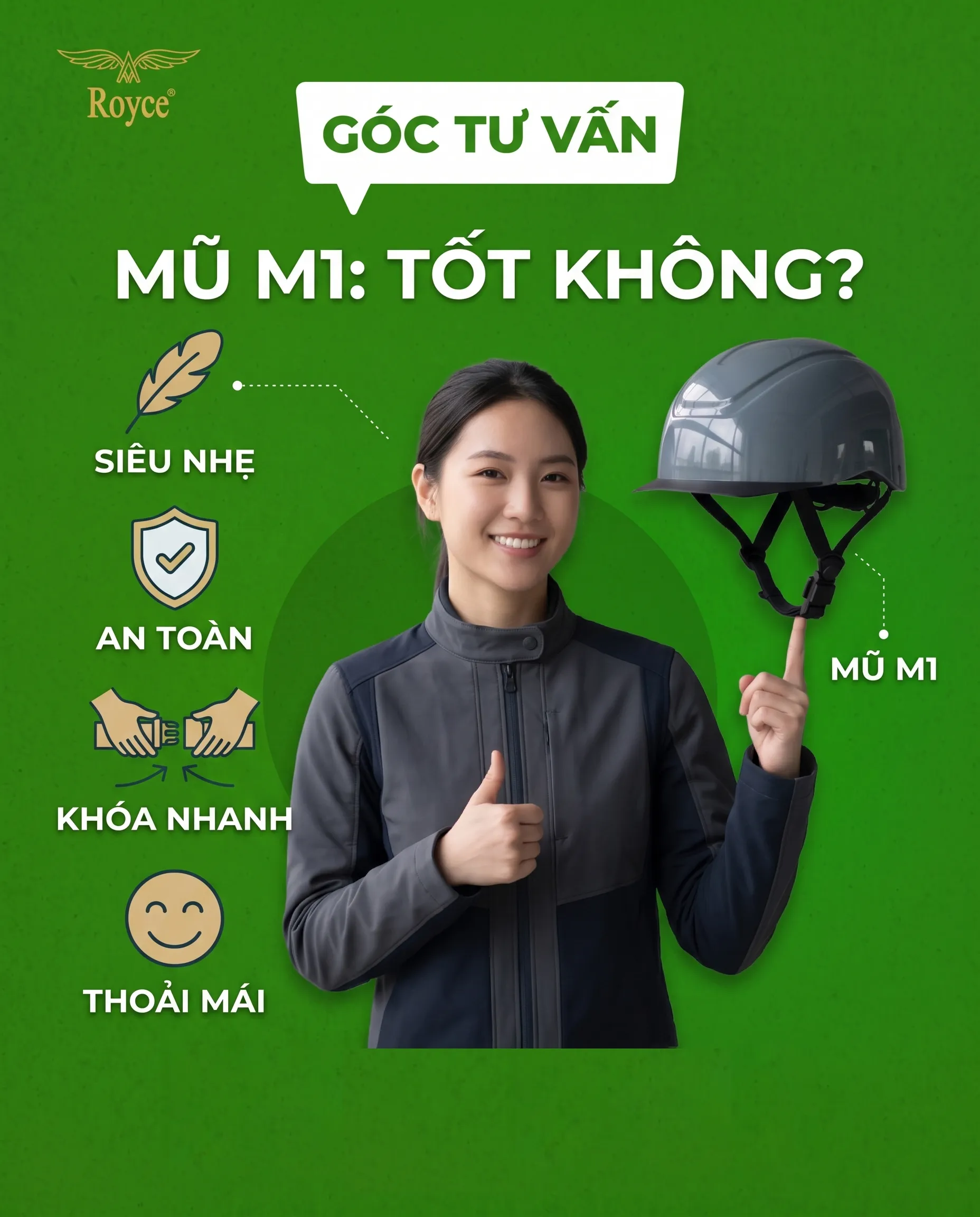 Mũ bảo hiểm siêu nhẹ M1 có tốt không? 